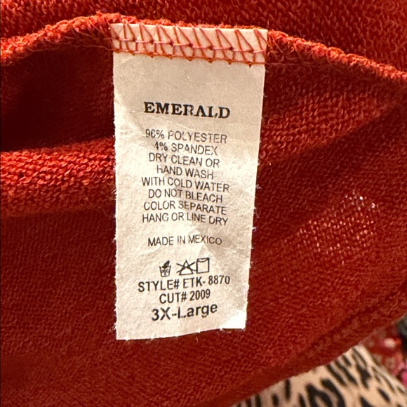 Emerald NWOT Red and Black Button-Up Cardigan - Picture 6 of 6